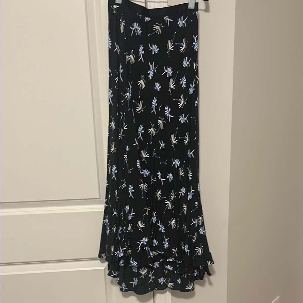 Floral Black Maxi Skirt